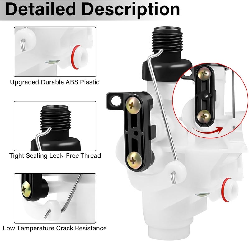 NIULPFZTK 31705 31688 31687 RV Toilet Water Valve Kit, Freeze-resistant & Leak-resistant RV Toilet Parts, for Thetford Aqua Magic V High and Low Models - Image 4